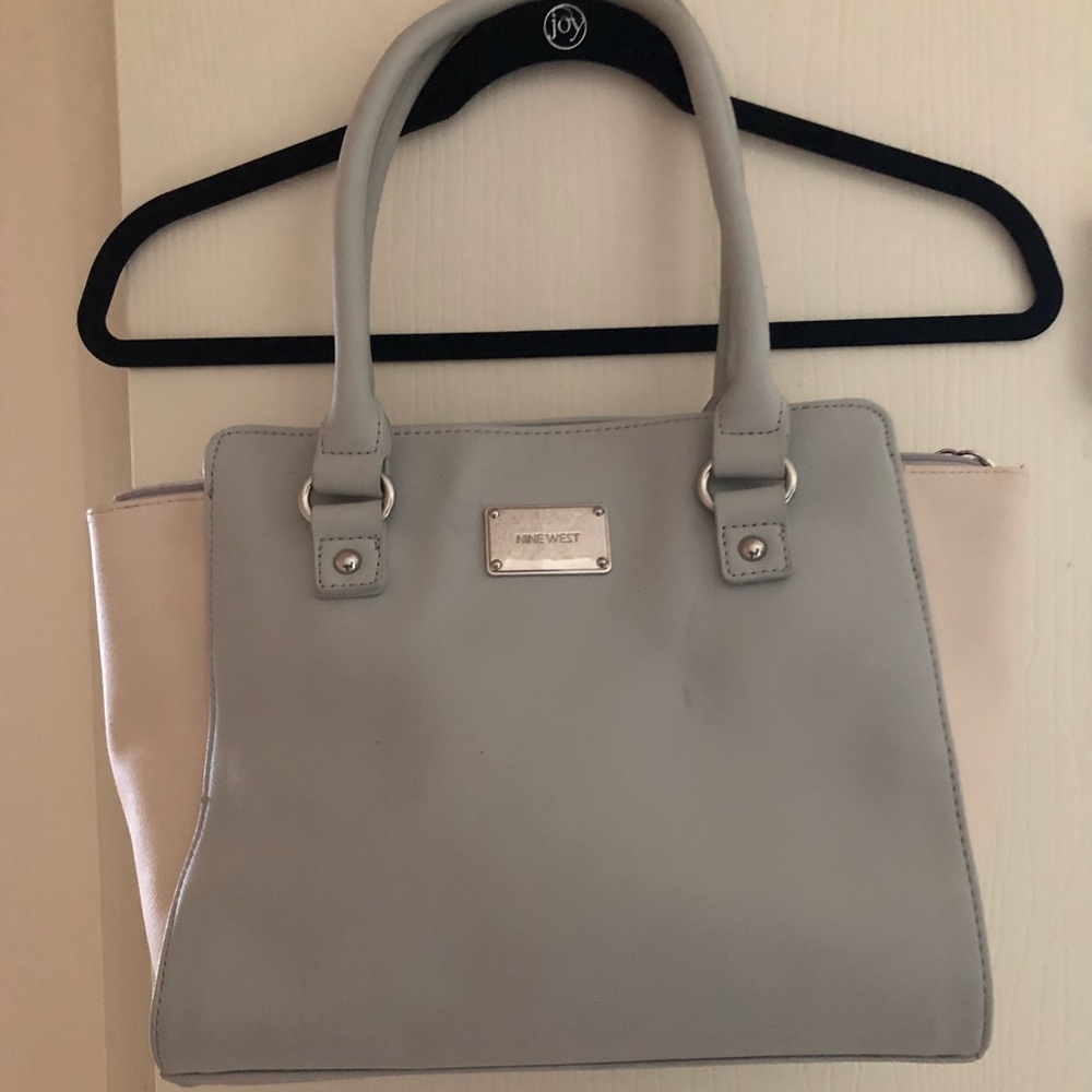 Nine West Grey/White Colorblock Handbag